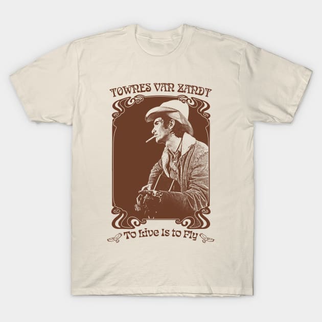 Townes Van Zandt // Retro Style Fan Design T-Shirt by DankFutura